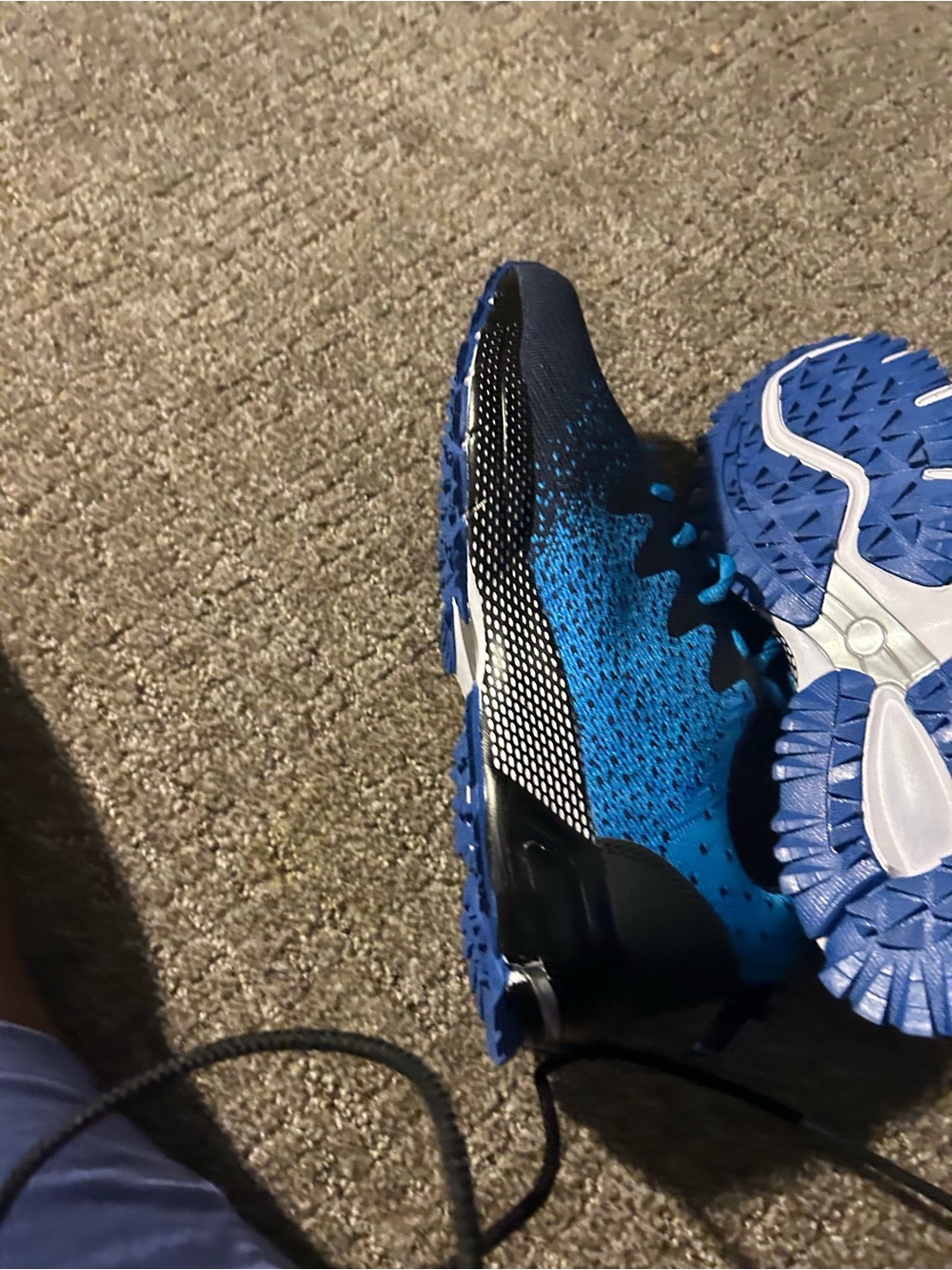 Men's Blue Athletic Running Shoes with Cushioned Support